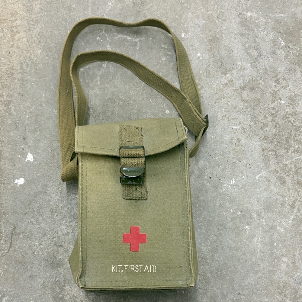 Olive Green First Aid Crossbody Bag army‎ vintage